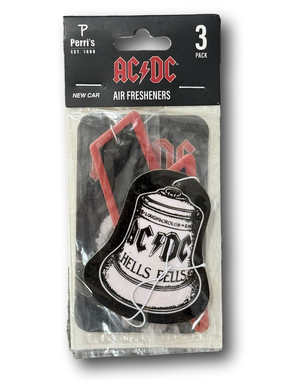 3-Pack AC/DC "Hells Bells" Licensed Air Fresheners - New Car Scent - NWT